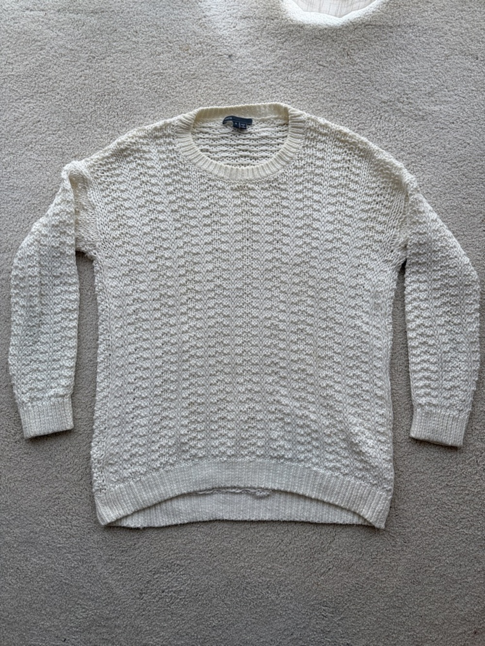 Vince Open Weave Crewneck Sweater - Cream